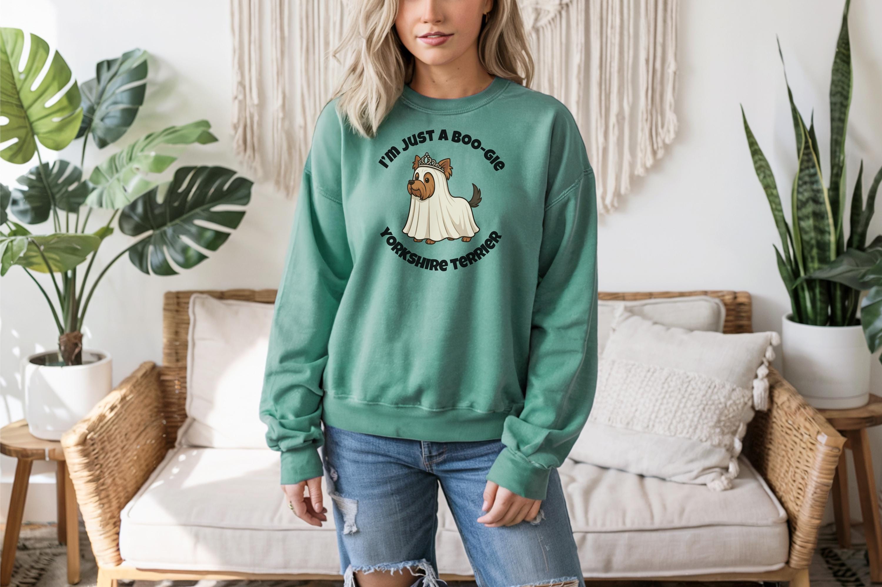 トップス vintage Yorkshire Terrier sweat Yorkie Sweatshirt - Etsy