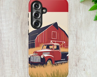Vintage Truck Samsung Case: Rustic Farmhouse Barn Art