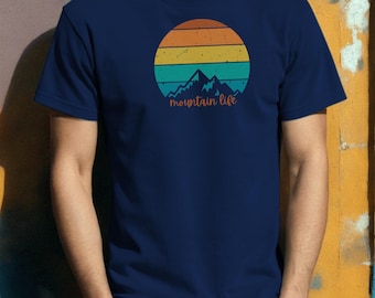 Vintage Mountain Life T-Shirt: Comfort Colors Unisex Tee