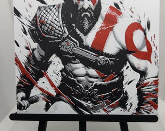 3D Art Kratos God of War – Geek Decorative Embossed Frame