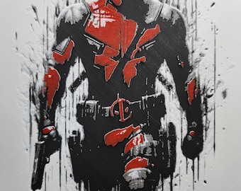 Deadpool 3D Frame – Multicolor Geek 3D Printing for Display