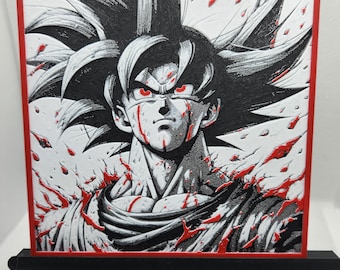 Goku Anime 3D Frame – 3D Printed Art for Dragon Ball Fans