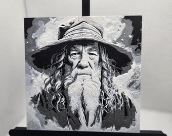 Gandalf 3D Frame – Lord of the Rings Art in Multicolor 3D Printing