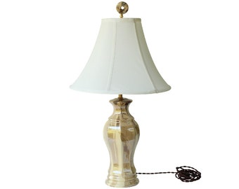 Faux Marble Ginger Jar Table Lamp