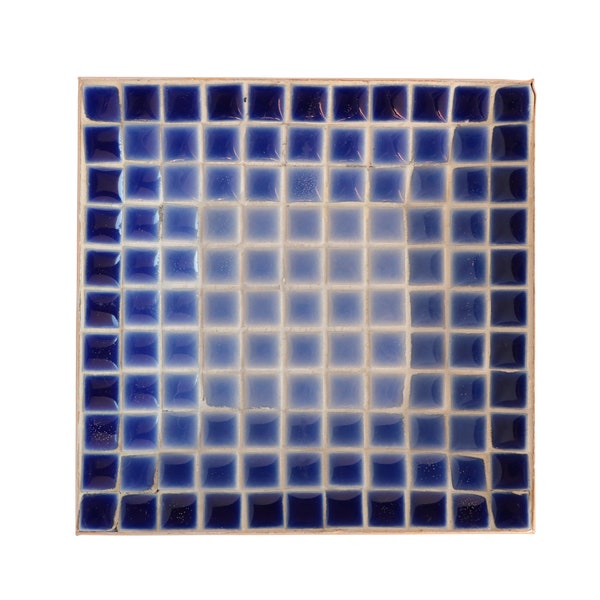 Blue Ombre Mid-Century Mosaic Tile Dish - Shades of Blue
