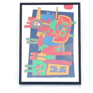 Nord Est by Jacques Soisson 1977 - Art Brut Serigraph Signed and Numbered