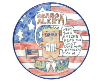 Orange Alert! Post 9/11 Inspired Art Plate