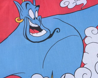 Vintage Aladdin Twin Flat Sheet - Poly/Cotton Blend from Disney Characters Line