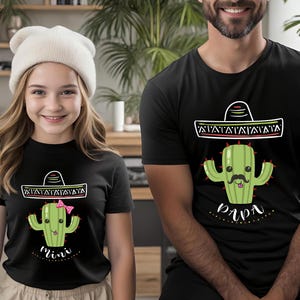 Dad and Kid Cactus Matching Shirts, 1st Father’s Day Gift, Father and Son Matching t-shirt – Family Shirts – Father's Day Gift, Father's Day