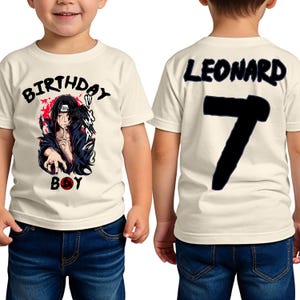 Personalized Anime Ninja Birthday Shirt, Shonen Cosplay Outfit