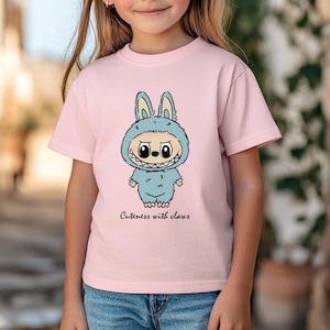 Labubu Shirt, Anime Style T Shirt, Party shirt, Cute Cartoon Tee, Pastel Kawaii Shirt, Toddler Shirt, Gift for girls