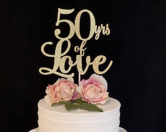 50th Anniversary Cake Topper