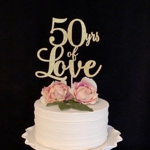 50th Anniversary Cake Topper