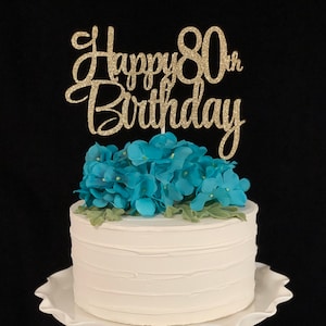 Happy 80th Birthday Cake Topper