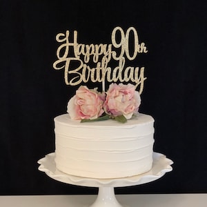 Happy 90th Birthday Cake Topper