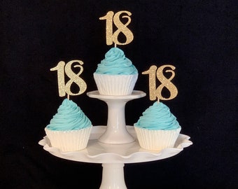 18th Birthday Cupcake Picks
