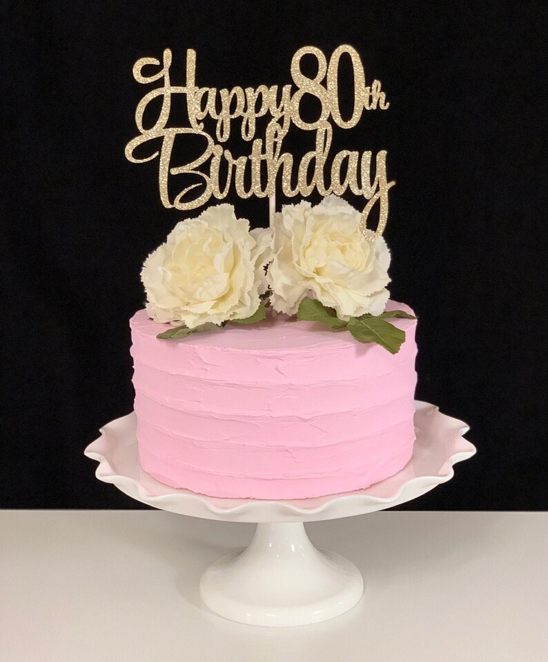 Buy Boao 80th Birthday Cake Toppers For Ladies Women, Happy 80th Birthday Cake Topper With Star Heart Cake Topper 80th Birthday Cake Decorations For Birthday Party Cake Supplies Rose Gold