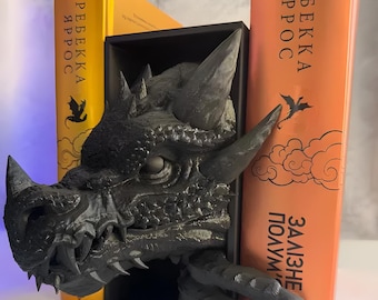 Dragon Book Nook. 3d Printed Dragon. Fantasy Book Decor. Bookish Gift. Book Shelf Decor.