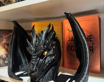 Dragon Bookends | Full Set | Fantasy Book Holder | 3D Printed