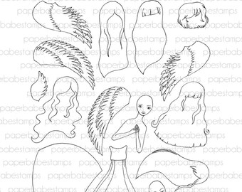 Paperangel - Paperbabe Stamps - Clear Photopolymer Stamps - For paper crafting and scrapbooking.