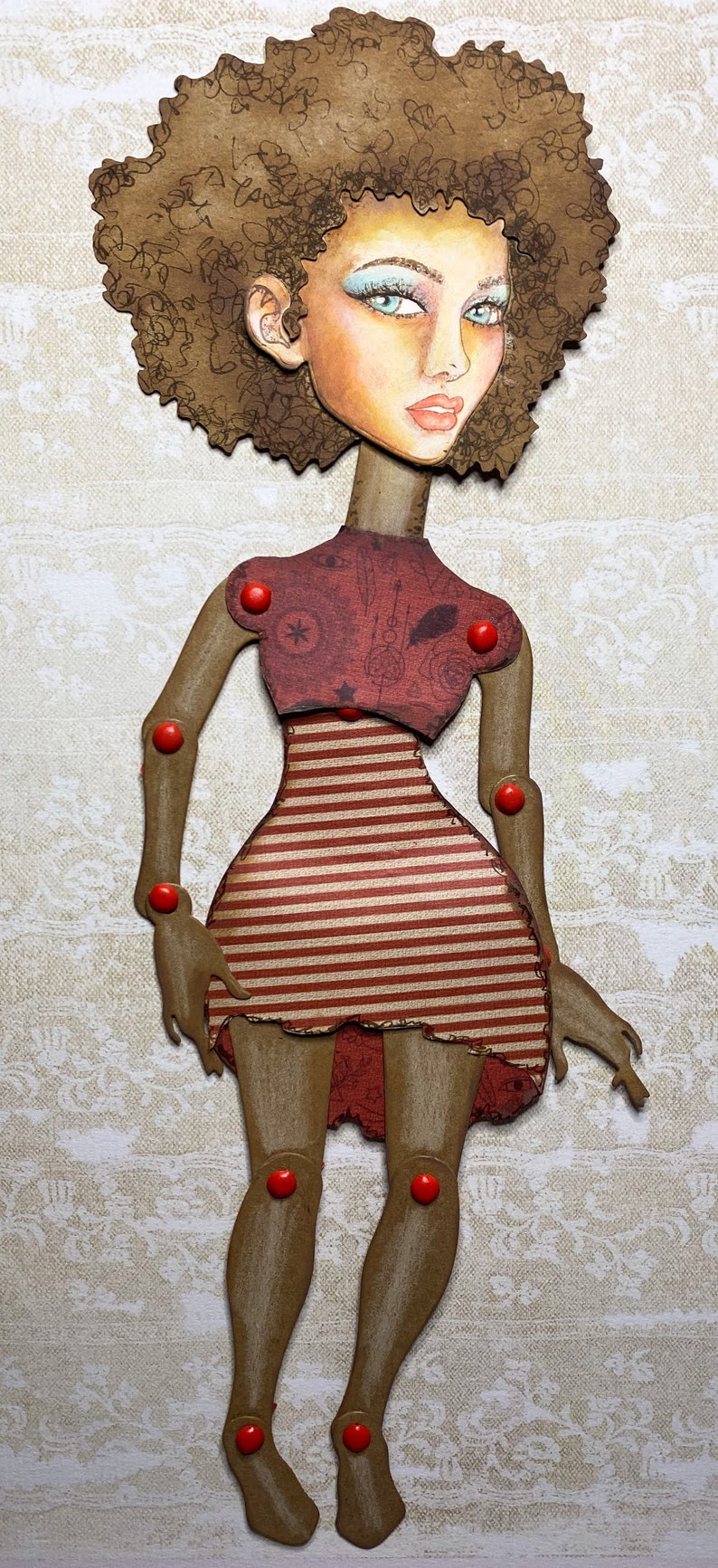 Jointed Paper Art Doll Metal Cutting DieBODY Paperbabe Stamps For paper crafting and scrapbooking. image 8