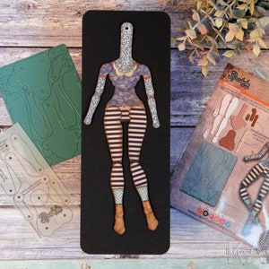 Jointed Paper Art Doll Metal Cutting DieBODY Paperbabe Stamps For paper crafting and scrapbooking. image 2