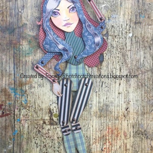 Jointed Paper Art Doll Metal Cutting DieBODY Paperbabe Stamps For paper crafting and scrapbooking. image 9