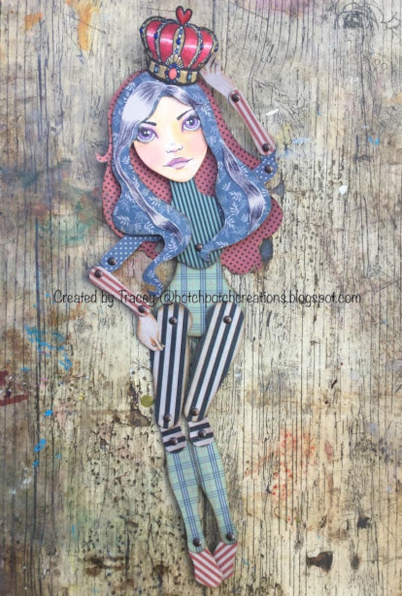 Jointed Paper Art Doll Metal Cutting DieBODY Paperbabe Stamps For paper crafting and scrapbooking. image 9