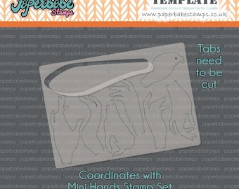 Mixed Media Templates ~ Mini Hands - Paperbabe Stamps - Mylar templates - For mixed media, scrapbooking and papercrafts.