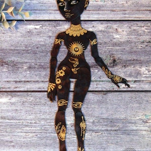Jointed Paper Art Doll Metal Cutting DieBODY Paperbabe Stamps For paper crafting and scrapbooking. image 6