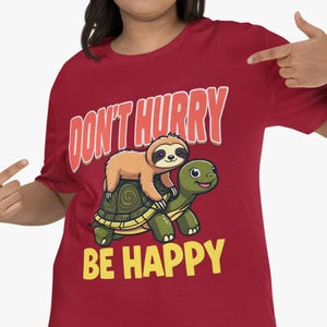 Sloth Lovers T-shirt, Turtle Fan Gift, Funny Tee for Him Her, Comfort Colors Go Slow Shirt, Birthday Idea, Unisex Garment-Dyed Tee