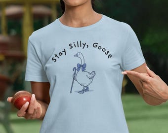 Vintage Silly Goose Lovers T-shirt Farm Animal Fan Gift Tee Coquette Geese Retro Shirt