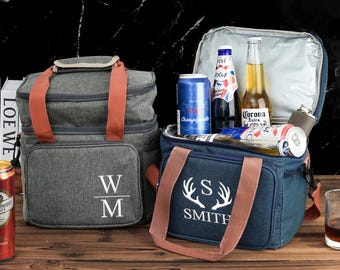 Bolsa térmica personalizada: lonchera bordada, regalo para padrinos de boda