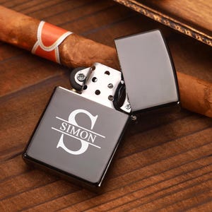 Groomsmen Lighter Personalized,Groomsman Gift,Custom Cigar Lighter,Monogram Lighter,Anniversary Gift for Men,Christmas Gifts for Dad Him