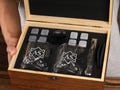 Personalized Whiskey Glass Set, Engraved Wooden Box, Groomsmen Gift, Gifts for Him Dad