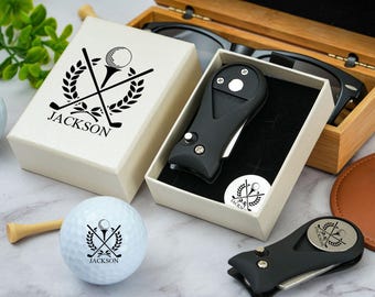 Personalized Golf Divot Repair Tool Set: Custom Golf Ball Marker, Groomsmen Gift