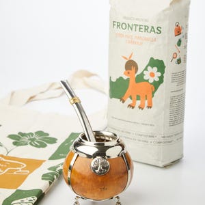 Gourd Mate Set, Argentine Gift, Argentinean Mate Kit, Flavoured Yerba Mate, Gourd Mate Cup, Yerba Mate Set, Argentinean Mate Kit