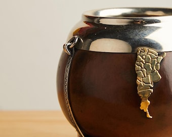 Yerba Mate Gourd Cup: argentinian charm, Unique Artisan Argentine Mate, Special Argentine Mate, perfect Argentinian gift