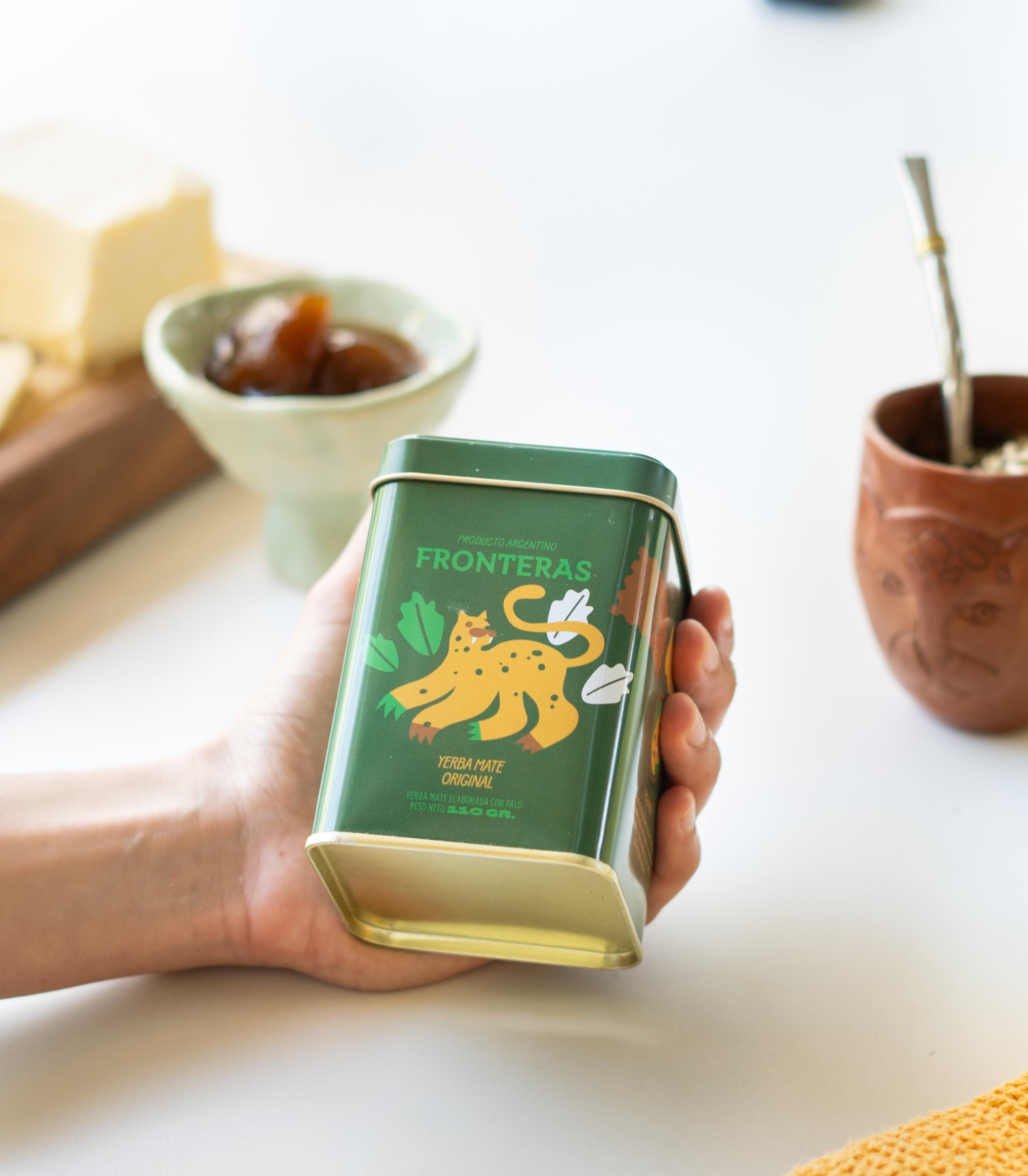 マテ茶セット、レザーインペリアルマテカップ、フレーバー付きマテ茶