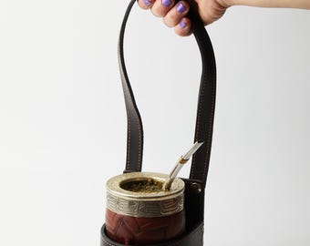 Leather Mate Cup Holder Set for Car