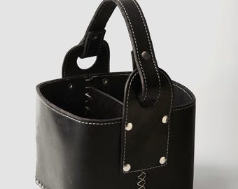 Handgefertigter Mate-Korb aus Leder, argentinische Yerba-Mate-Tasche
