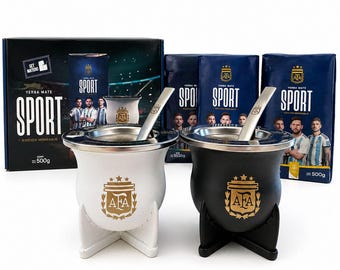 Set de mate de Argentina, Copa Mate de Messi, Regalo para aficionados de la yerba mate