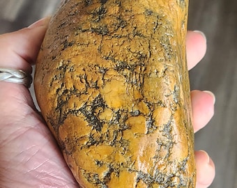 Gele jaspis met bretellen