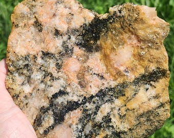 Granite pegmatite with schist