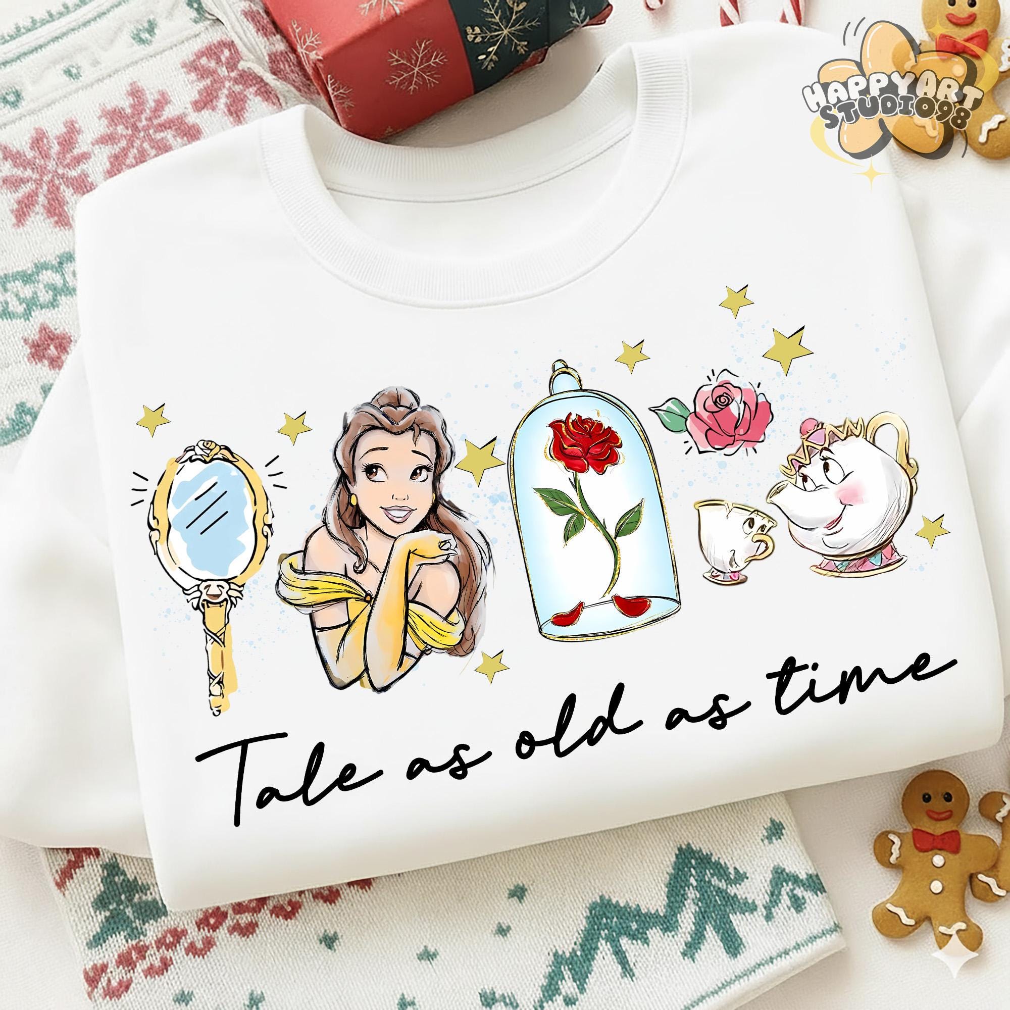 Women's 'Tale As Old As Time' Graphic Sweatshirt - Comfortable Crewneck Long Sleeve