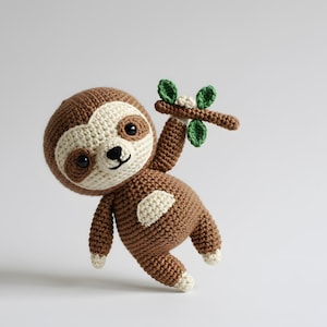 Sloth Crochet pattern Amigurumi, Crochet Sloth plush pattern, Animal crochet pdf english