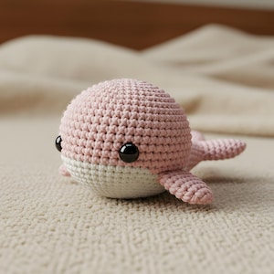 Cute Pink Dolphin Crochet pattern, Amigurumi sea animal crochet pattern, Dolphin Toy Crochet