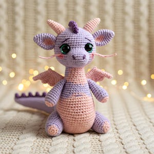 Fairy Dragon Amigurumi Crochet Pattern, Dragon Pdf Pattern Amigurumi, Baby Dragon Crochet Pattern, Animal Dragon Crochet