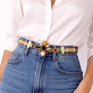 Beaded Fashion Belt, Metal Chain Belt