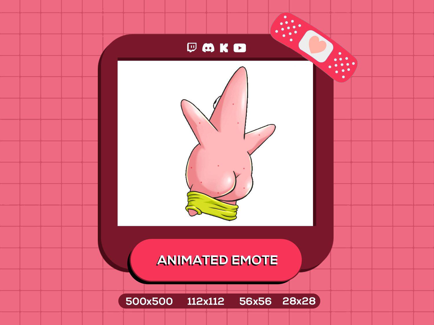 Patrick star twitch emote - Etsy 日本, image size:1500x1125